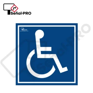 Señal de accesibilidad en silla de ruedas — 20 × 20 cm