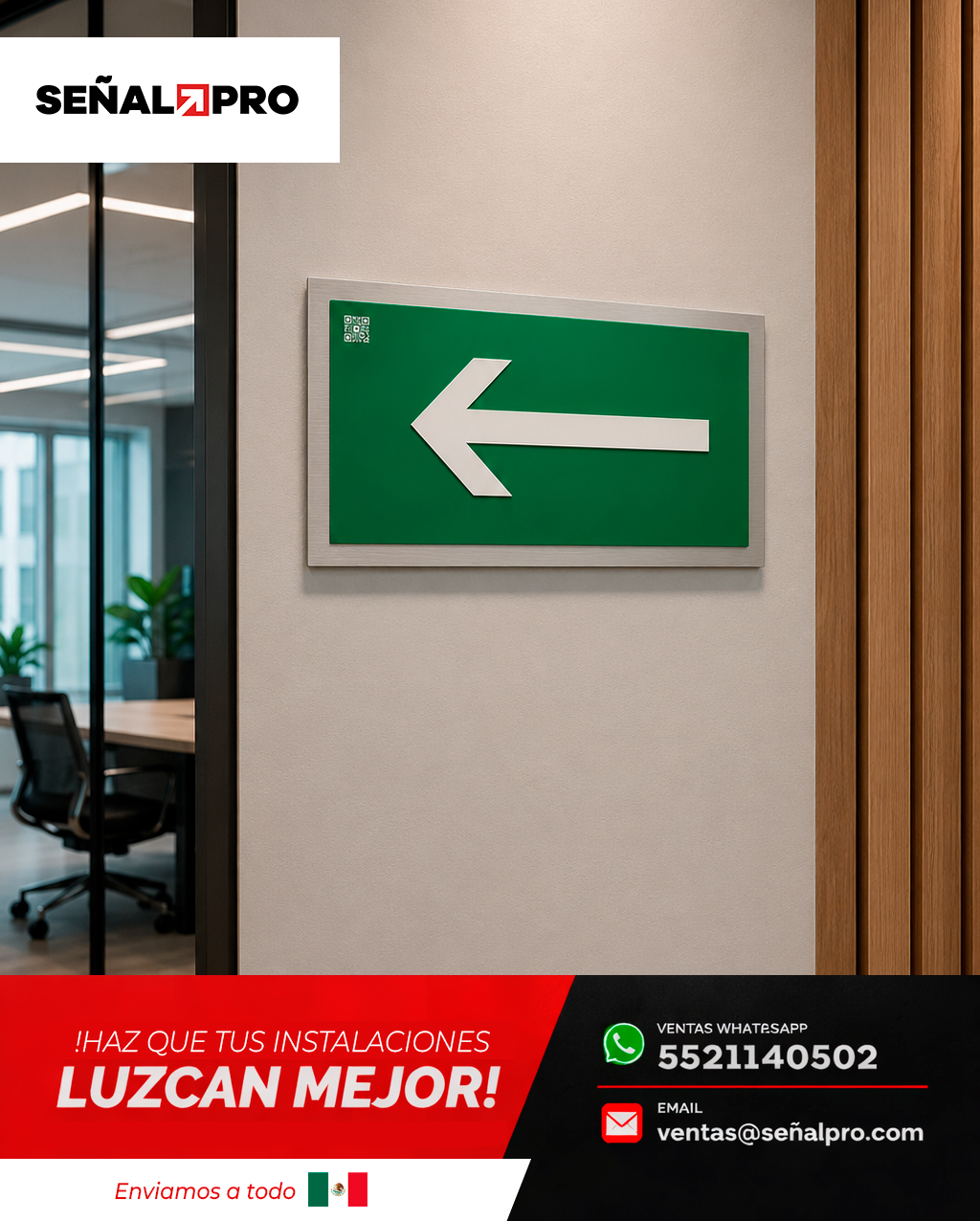 Modelo ALUCOLOR de SeñalPro: Aluminio + PVC de color + vinil